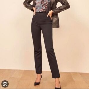 Reformation Size 4 Black Zipper Back Sera Pants